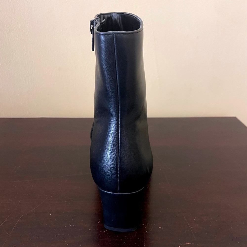 Banana Republic Womens Black Square Toe Kitten Heel Ankle Boots 788910 Size 7.5‎ - Picture 6 of 8